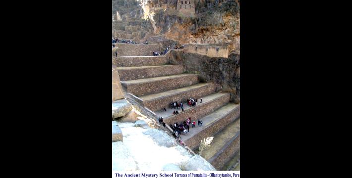 The Stone Terraces or Staircases at Ollantaytambo, Peru